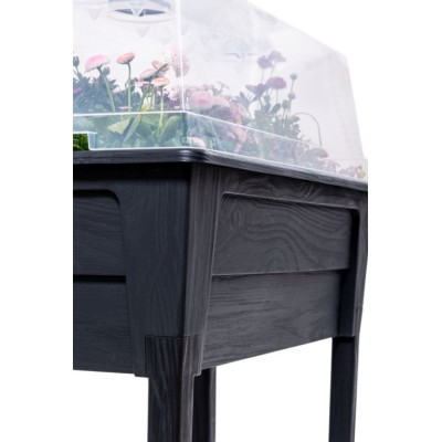 NIAGARA vyvýšený plastový kvetináč, grafit