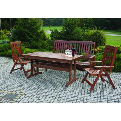 Záhradná drevená lavica LUISA trojmiestna