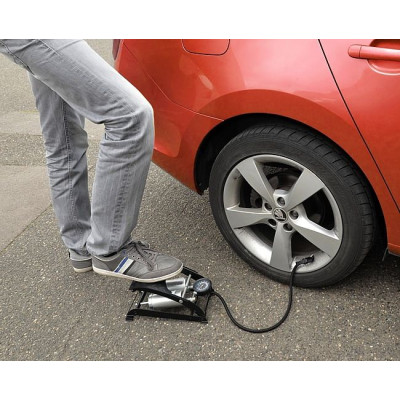 Hustilka nožná s manometrom dvojpiestová - TÜV / GS