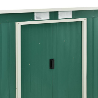 Záhradný domček na náradie, 213 x 130 x 173 cm, tmavozelený