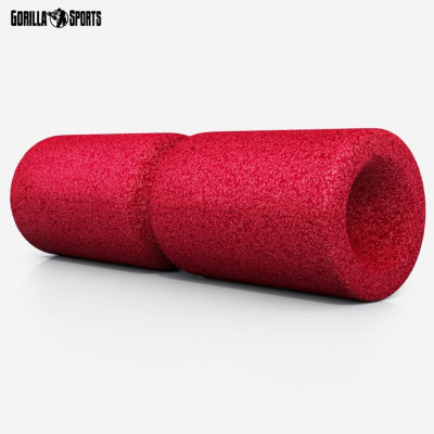Gorilla Sports Masážny penový valec 38 x 13 cm, červený