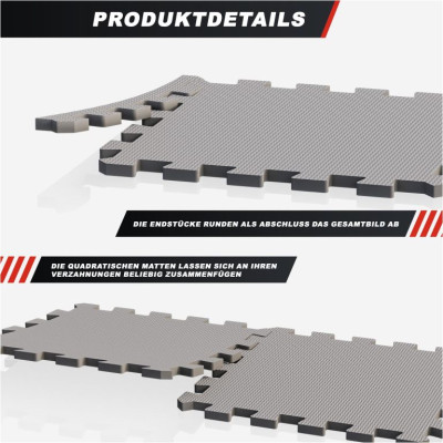 Gorilla Sports Sada ochranných podložiek, sivá, 18 ks