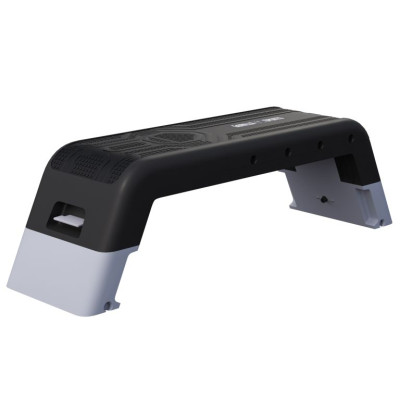 Fitness stepper GORILLA SPORTS® s úložným priestorom, čierny