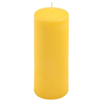 Sada stĺpových sviečok, 20 cm, Ø 7,5 cm, žltá, 2 ks