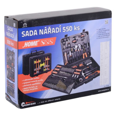 Kufor s náradím Home - 550 kusov, 45 x 36 x 13 cm