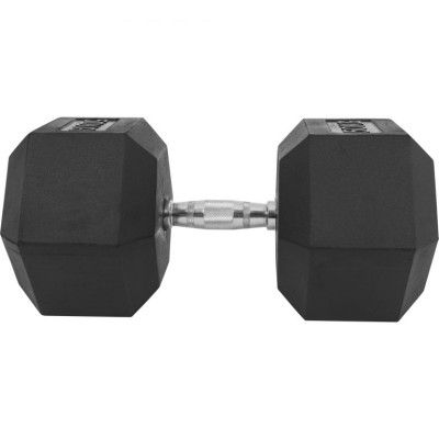 Gorilla Sports Šesťhranná pogumovaná činka, 50 kg