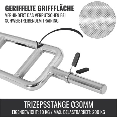 Gorilla Sports Univerzálna tyč, 30/31 mm, pružinové zámky