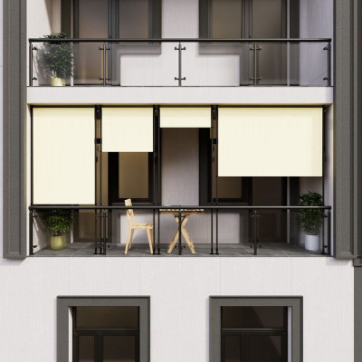 Zvislá markíza na balkón 100x228-316 cm, UV ochrana, béžová