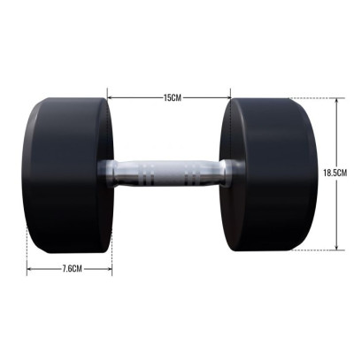 Gorilla Sports Jednoručné činky červeno/biele, 2 x 22,5 kg