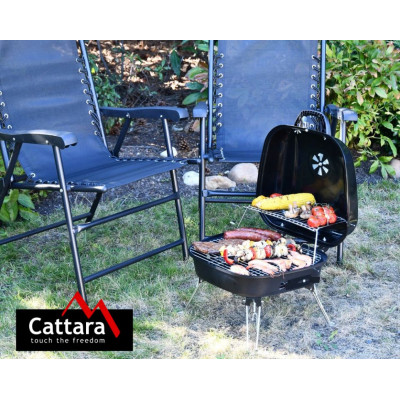 Cattara gril na drevené uhlie CROTONE, skladací, 45x30x40 cm