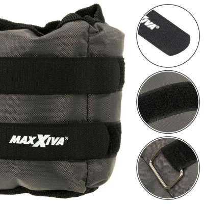 MAXXIVA záťažové manžety, 2 x 1,5 kg, šedá
