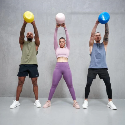 Gorilla Sports Súťažný kettlebell, modrý, 12 kg