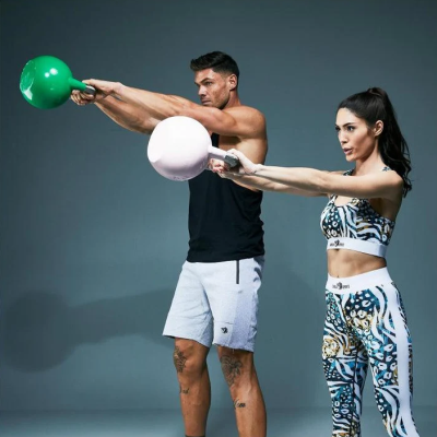 Gorilla Sports Súťažný kettlebell, zelený, 24 kg