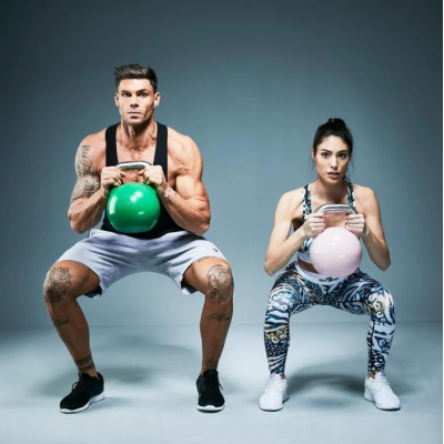 Gorilla Sports Súťažný kettlebell, zelený, 24 kg