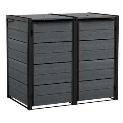 KETER HIDE AWAY skriňa na 2 popelnice 120L tmavošedá/antrac.