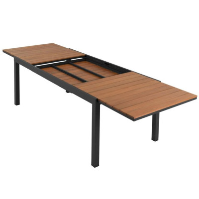 Záhradný set, rozkladací stôl a 6 stohovateľných stoličiek