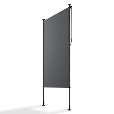 Zvislá markíza na balkón 120 x 228-316 cm, UV ochrana, sivá