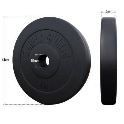 Gorilla Sports Sada záťažových kotúčov 2 x 15 kg