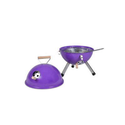 Záhradný vonkajší Mini BBQ gril - fialový