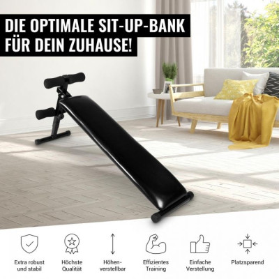 Gorilla Sports Šikmá polohovateľná lavica na brucho, 120 cm