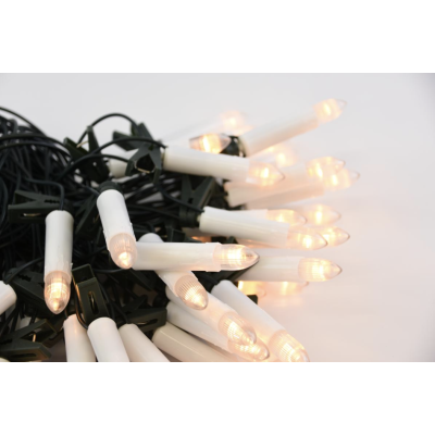 LED sviečky na vianočný stromček 50 LED, teplá biela
