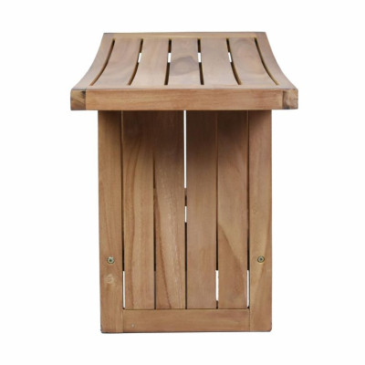 Stolička DIVERO, masívny ošetrený teak, 60 x 35 x 45 cm