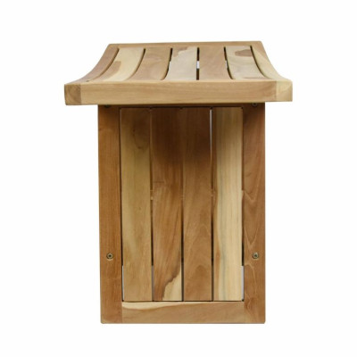 Stolička DIVERO, masívny ošetrený teak, 60 x 35 x 45 cm