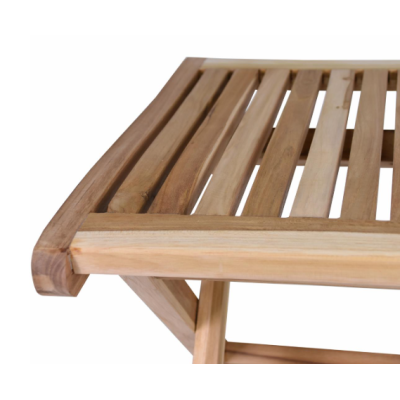 Skladacia teaková stolička Divero do kúpeľne, 45 cm