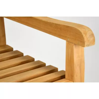 Záhradná drevená lavica DIVERO - neošetrené teakové drevo - 120 cm