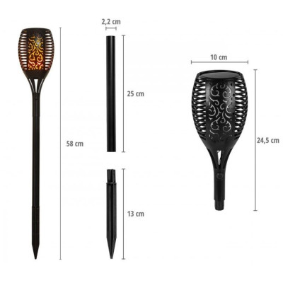 VOLTRONIC sada solárnych svetiel 33 LED, 4 ks