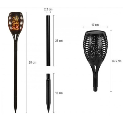 VOLTRONIC sada solárnych svetiel 33 LED, 4 ks
