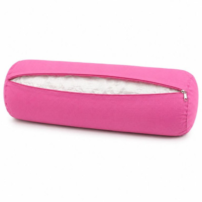 Bolster na jogu valec, ružový, 60 × 20 cm