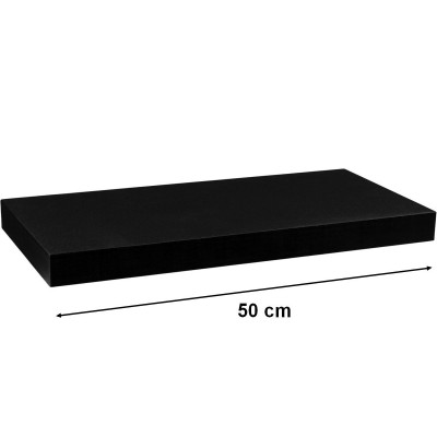 Nástěnná police STILISTA VOLATO - černá 50 cm
