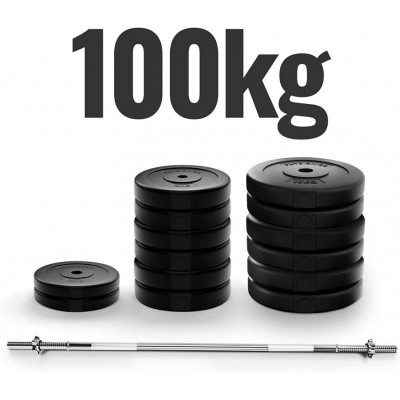 PHYSIONIC Vzpieračský set so závažím, 180 cm, 100 kg