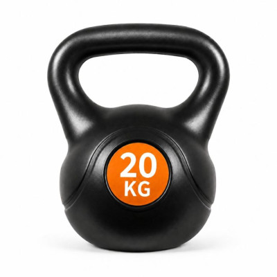 Kettlebell 20 kg plastový s cementovou výplňou