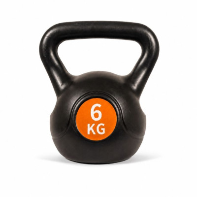 Kettlebell 6 kg plastový s cementovou výplňou