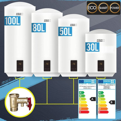 AQUAMARIN elektrický ohrievač vody, 30 l, 2 kW