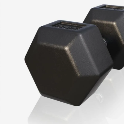 Gorilla Sports Šesťhranná pogumovaná činka, 50 kg