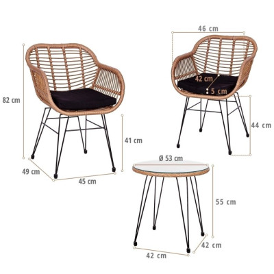 STILISTA Záhradný set - stolička + stôl