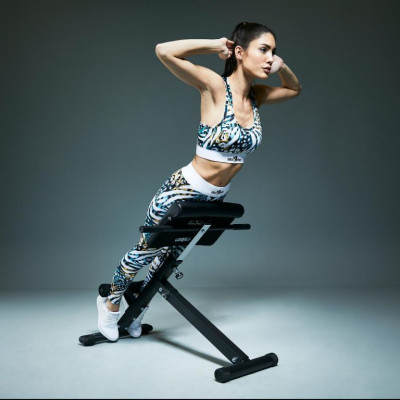 Gorilla Sports Hyperextenzná lavička skladacia, čierna