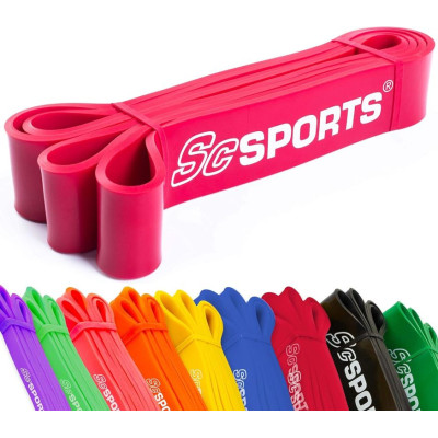ScSPORTS odporová guma 4,5 cm, tm. ružová