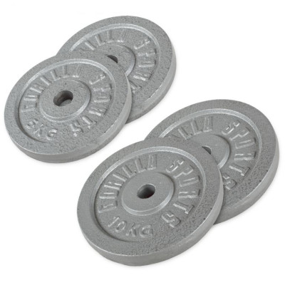 Gorilla Sports Sada liatinových kotúčov 30 kg, 2 x 5, 2 x 10
