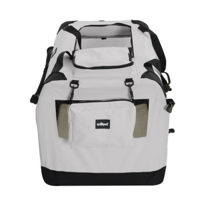 Leopet Prepravný box pre psov L, 70 x 52 x 52 cm, sivý