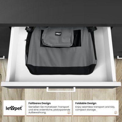 Leopet Prepravný box pre psov S 49,5 x 34,5 x 35 cm antracit