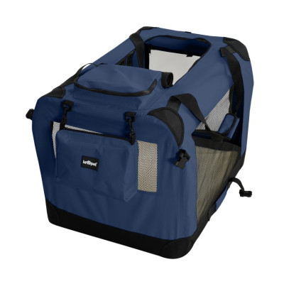 Leopet Prepravný box pre psov S, 49,5 x 34,5 x 35 cm, modrý