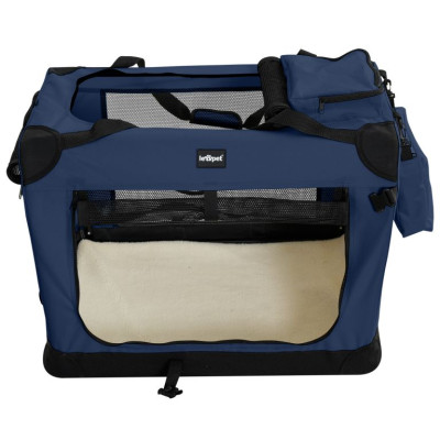 Leopet Prepravný box pre psov S, 49,5 x 34,5 x 35 cm, modrý