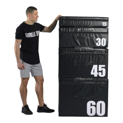 Gorilla Sports Jump Box čierny, 45 cm