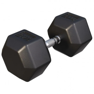 Gorilla Sports Šesťhranná pogumovaná činka, 35 kg