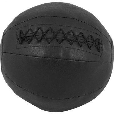 Gorilla Sports Kožený medicinbal, 5 kg, čierny