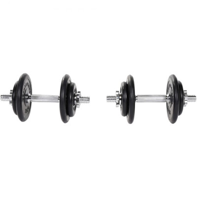 Gorilla Sports činkový set, pogumované kotúče, 20 kg